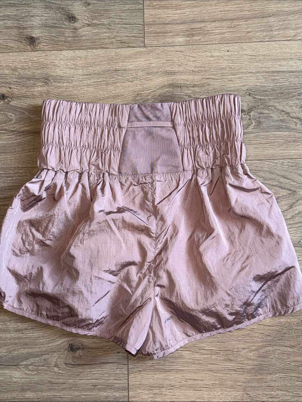 FREE PEOPLE The Way Home Moonligt Mauve Pink Smocked High-Waist Shorts Medium - Picture 3 of 7